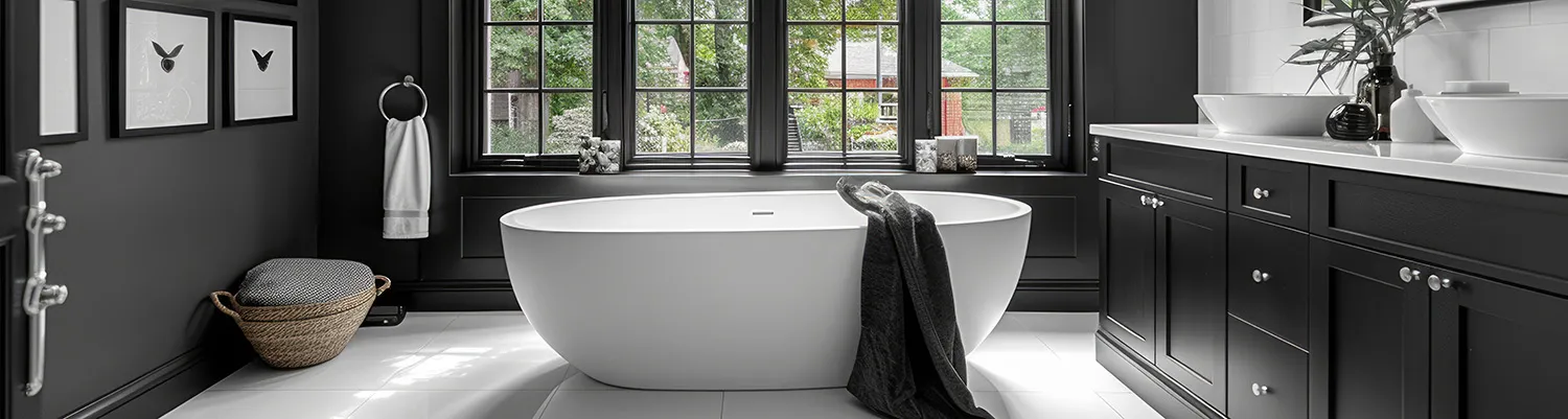 Residential window before smart film — fully transparent